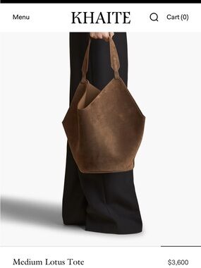 Medium Lotus Tote - Cedar Suede Brown